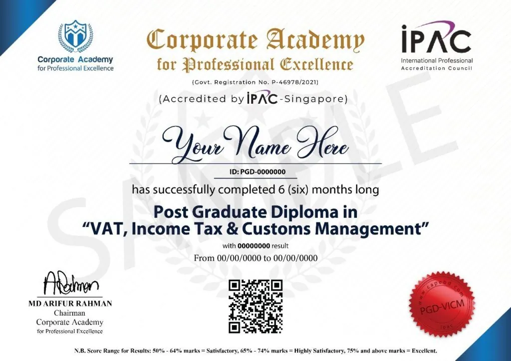 PGD in VAT- Income Tax