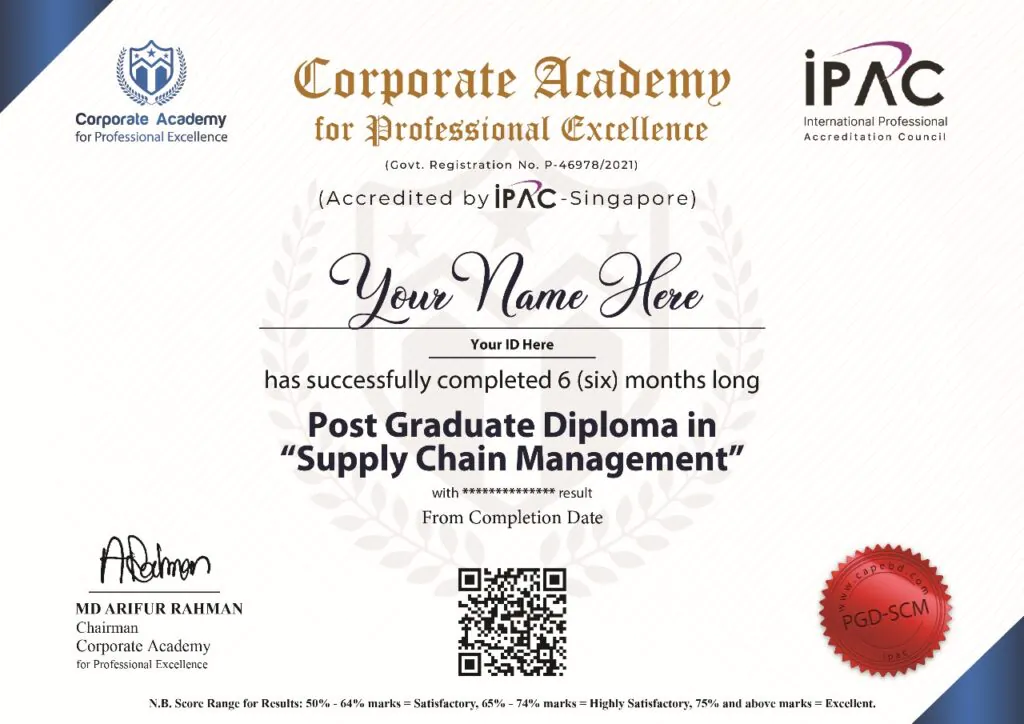 Supply Chain Management Certificate
